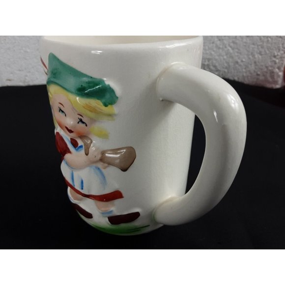 Vintage Mary Had a Little Lamb Mug 3D Nursery Rhyme Japan - Picture 5 of 10